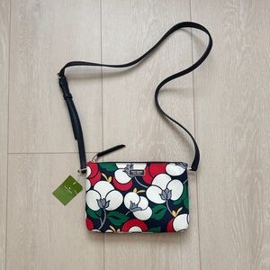 Kate Spade Crossbody Floral Bag Navy, White, Red, Green